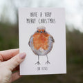 Grumpy Robin Greetings Card image 0