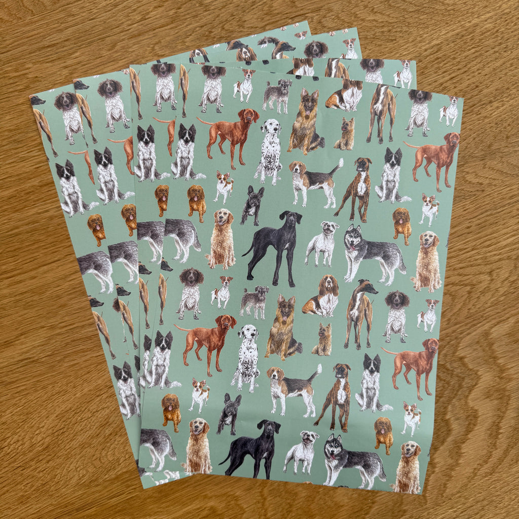 Dogs A4 Patterned Paper - Set of 4 image 1