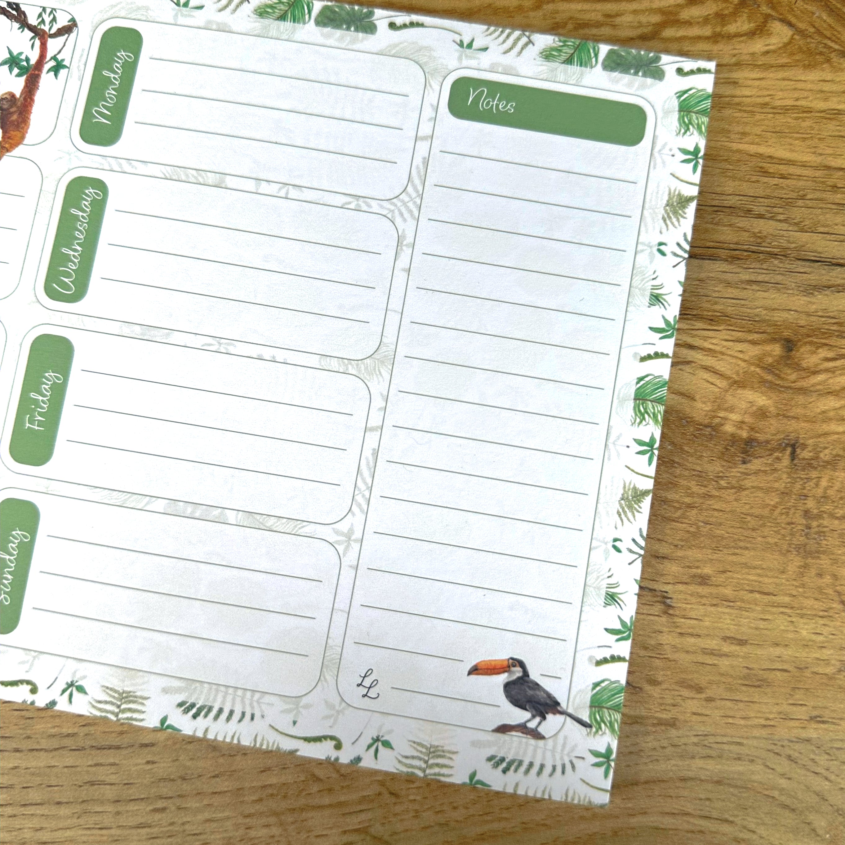A5 Rainforest Weekly Planner image 1
