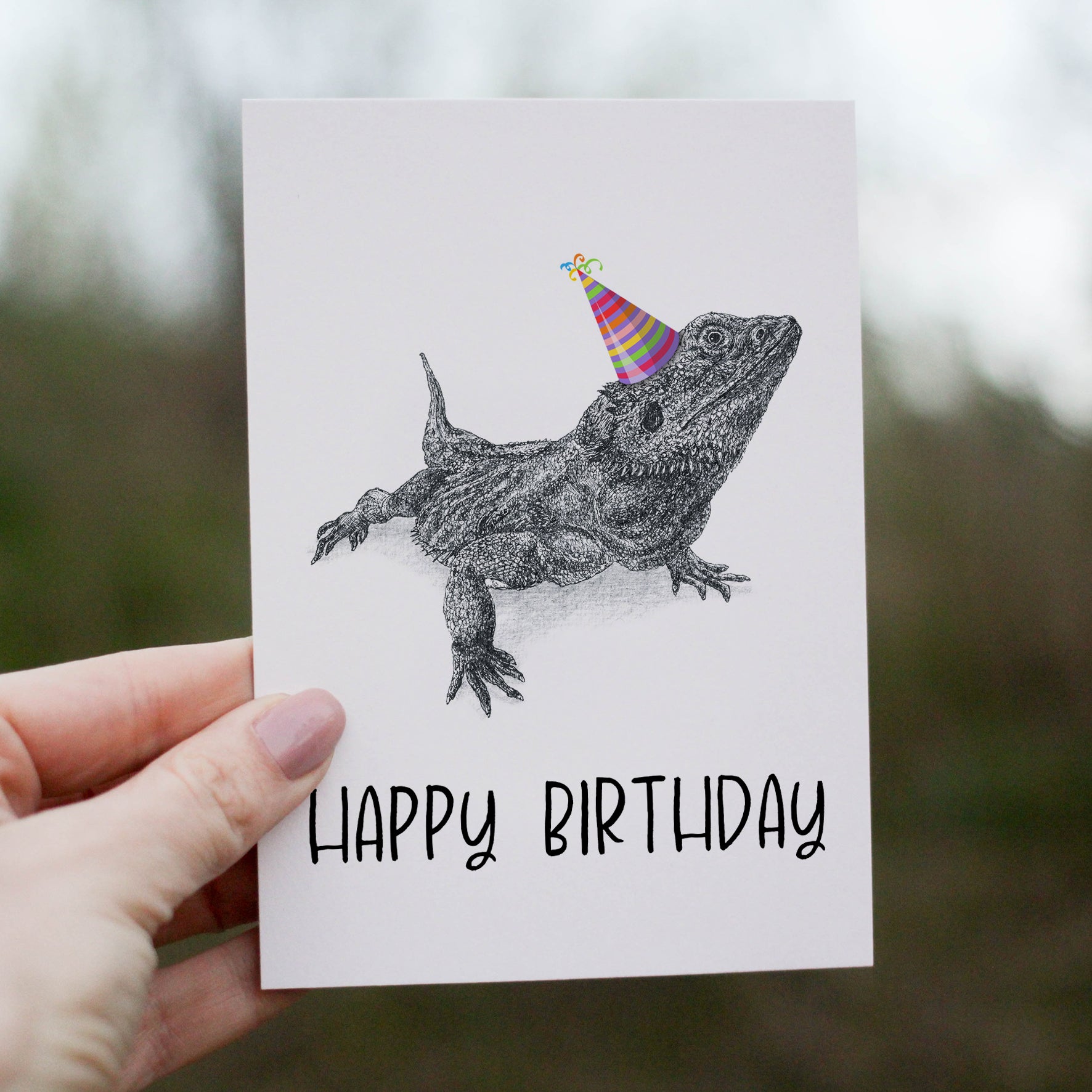 Bearded Dragon (#1) Greetings Card image 0