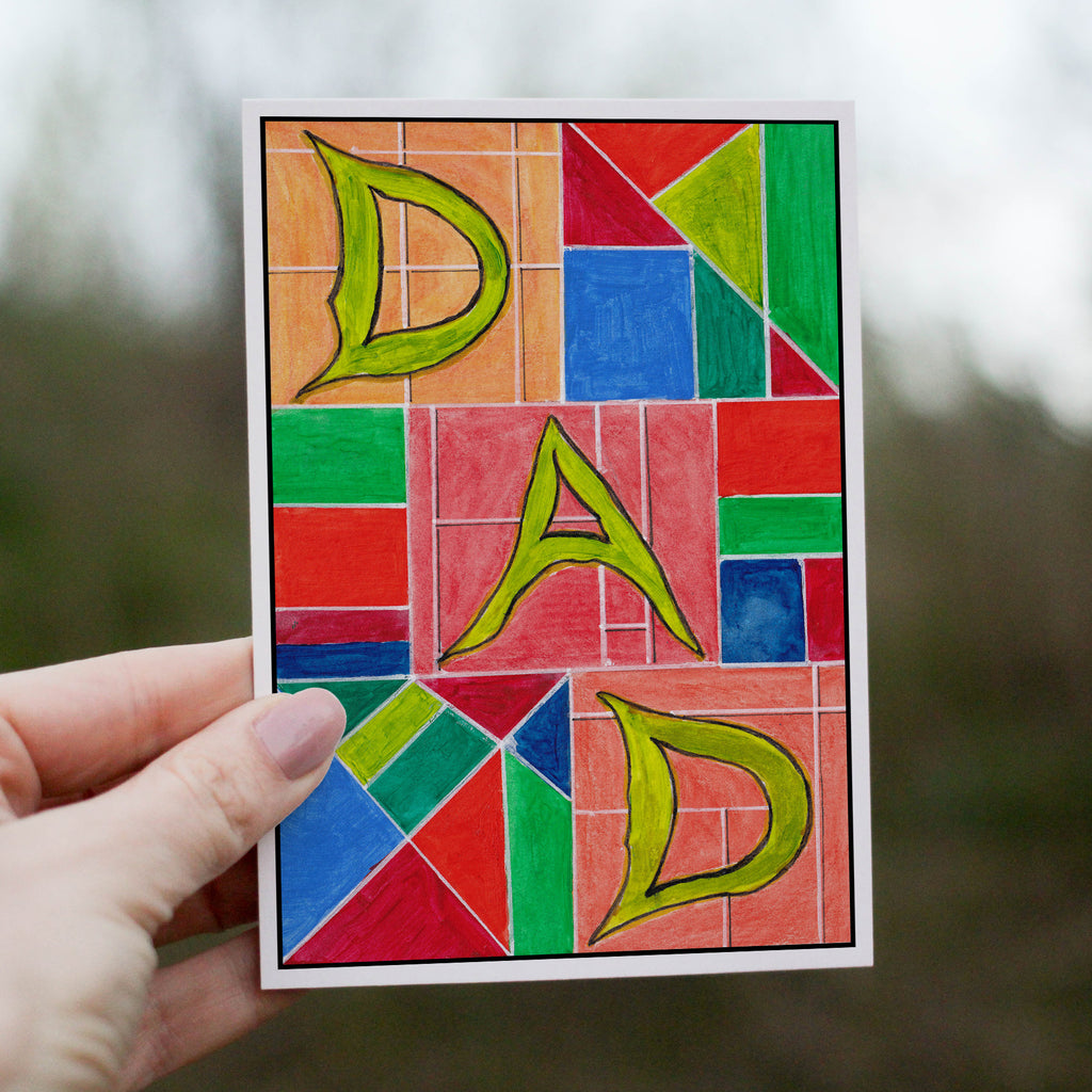 Abstract Fathers Day Greetings Card image 0