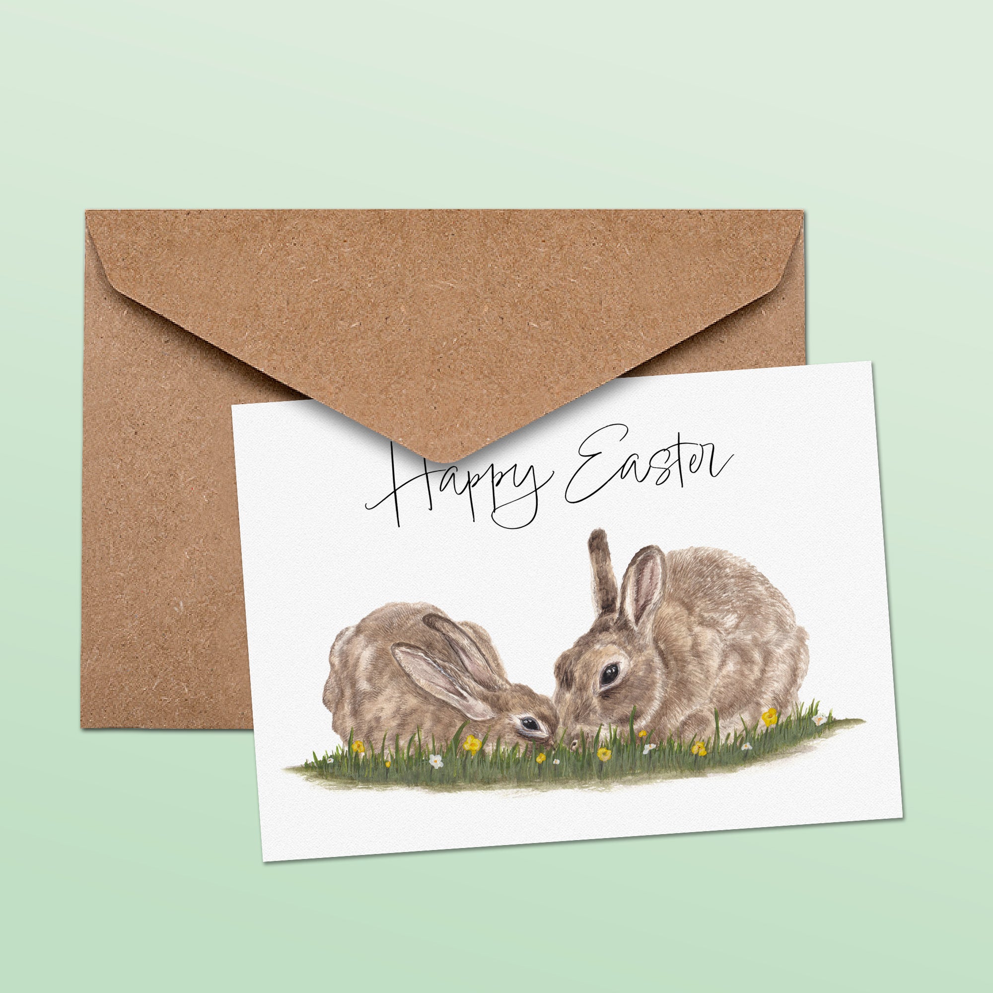 Easter Bunnies Greetings Card image 1