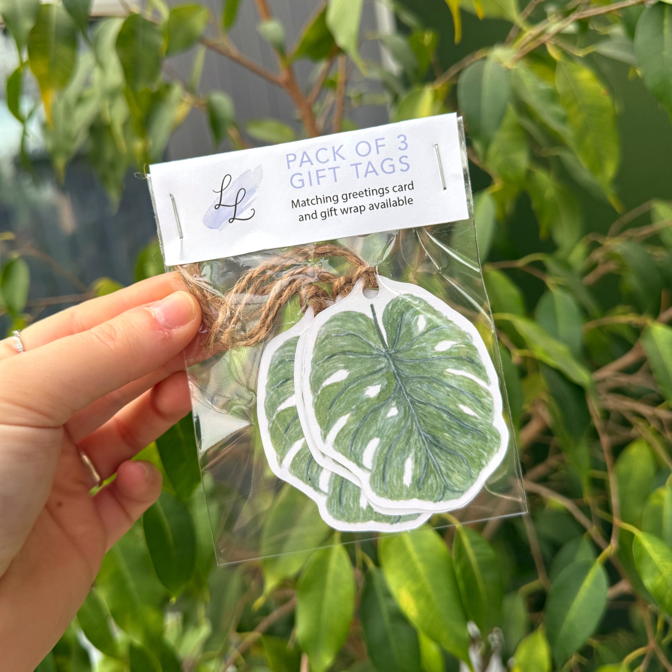 Rainforest Leaves - Pack of 3 Gift Tags image 0