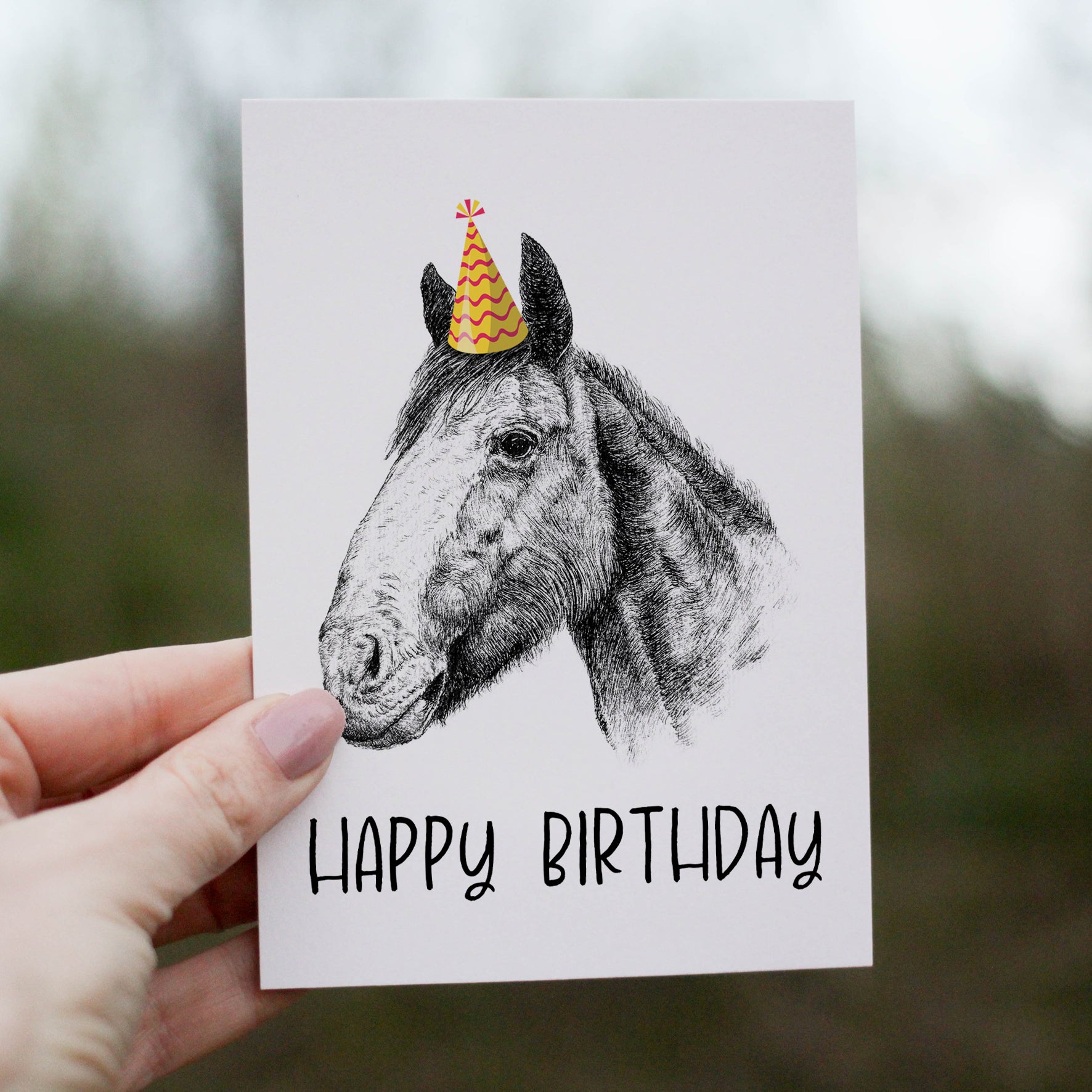 Horse (#1) Greetings Card image 0