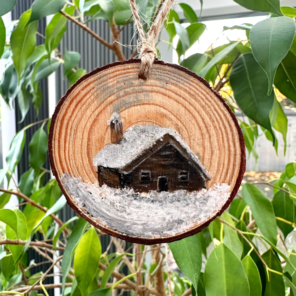 Hand Painted Wooden Disk Ornaments image 2