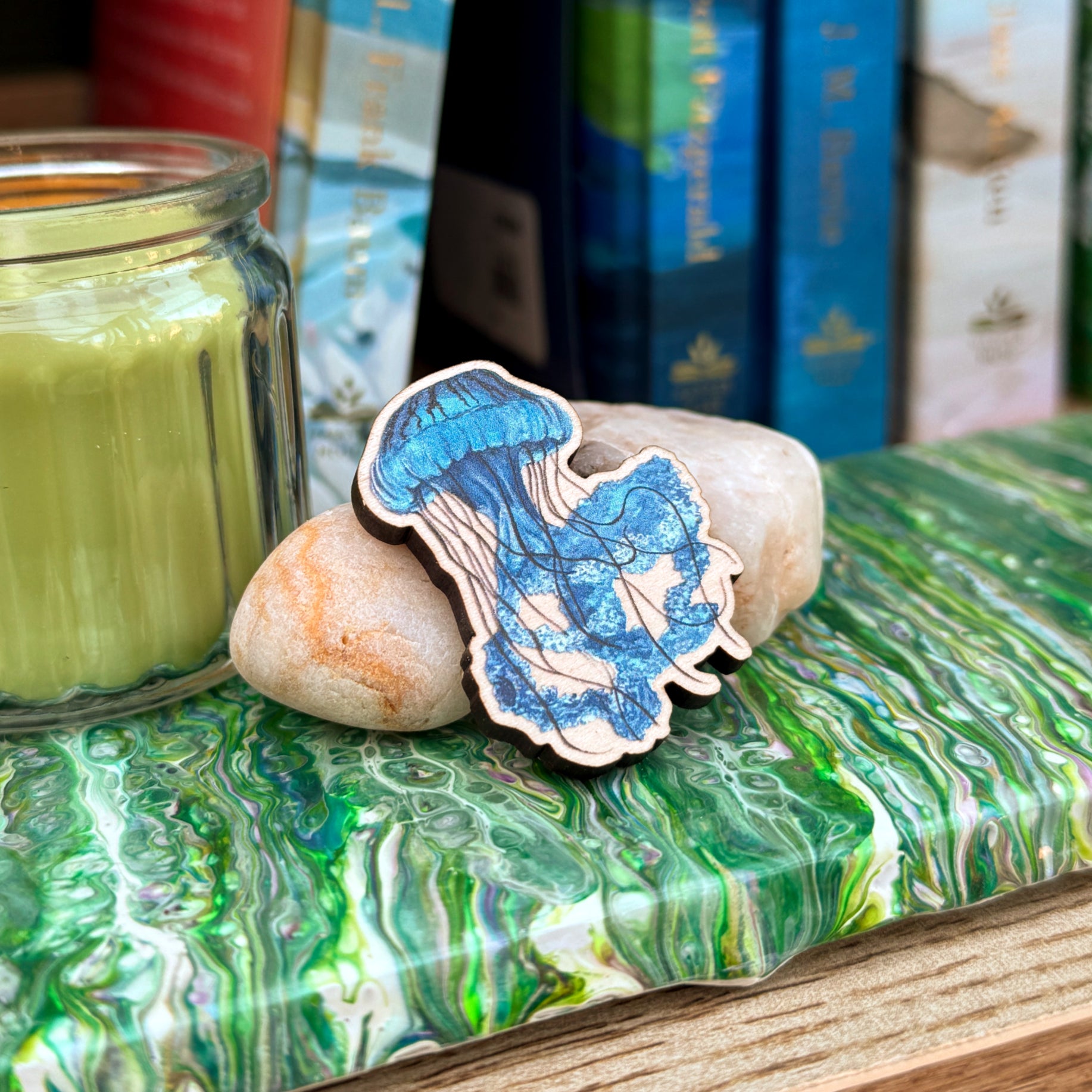 Jellyfish Wooden Pin image 6