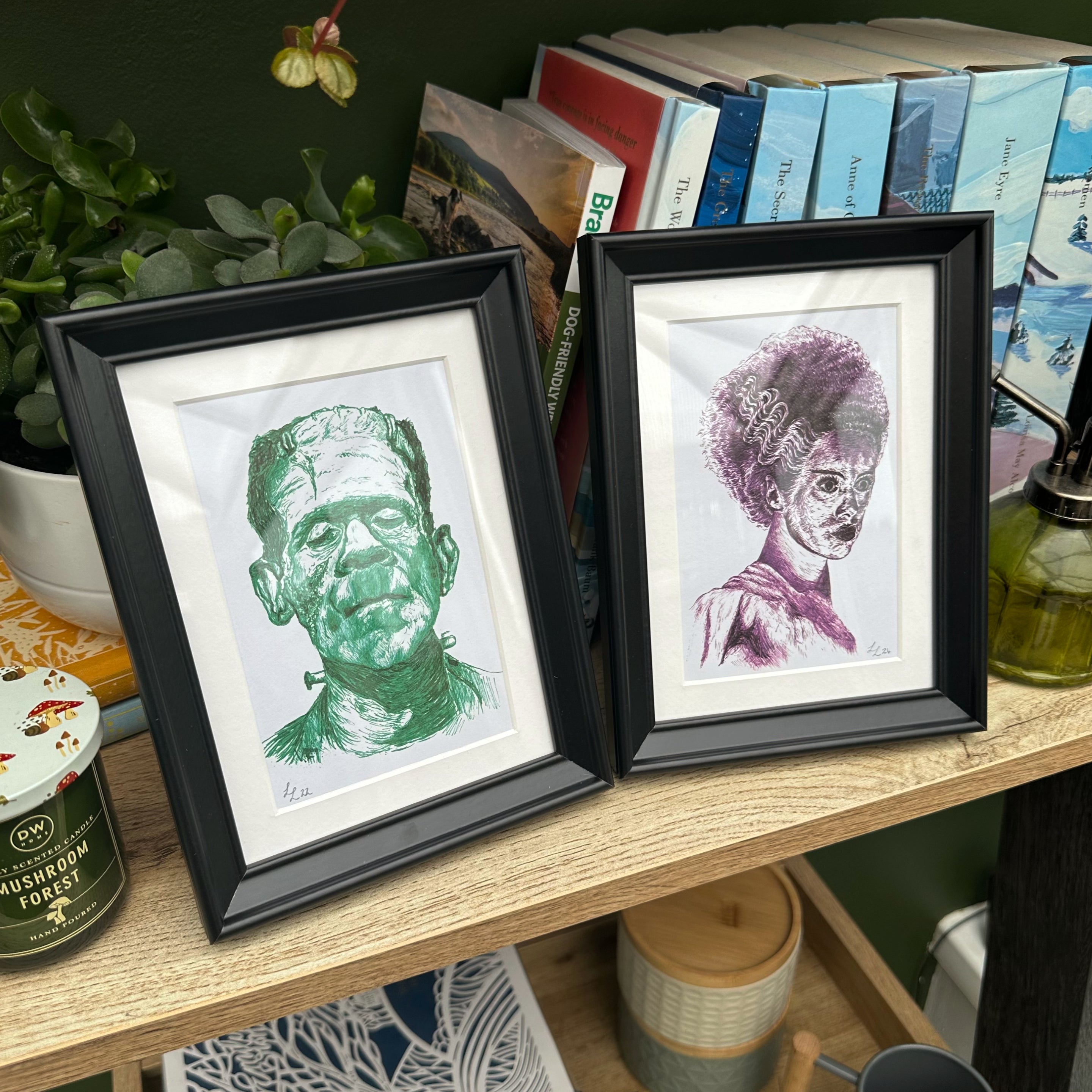 Frankenstein's Monster and Bride A6 Print Bundle image 1