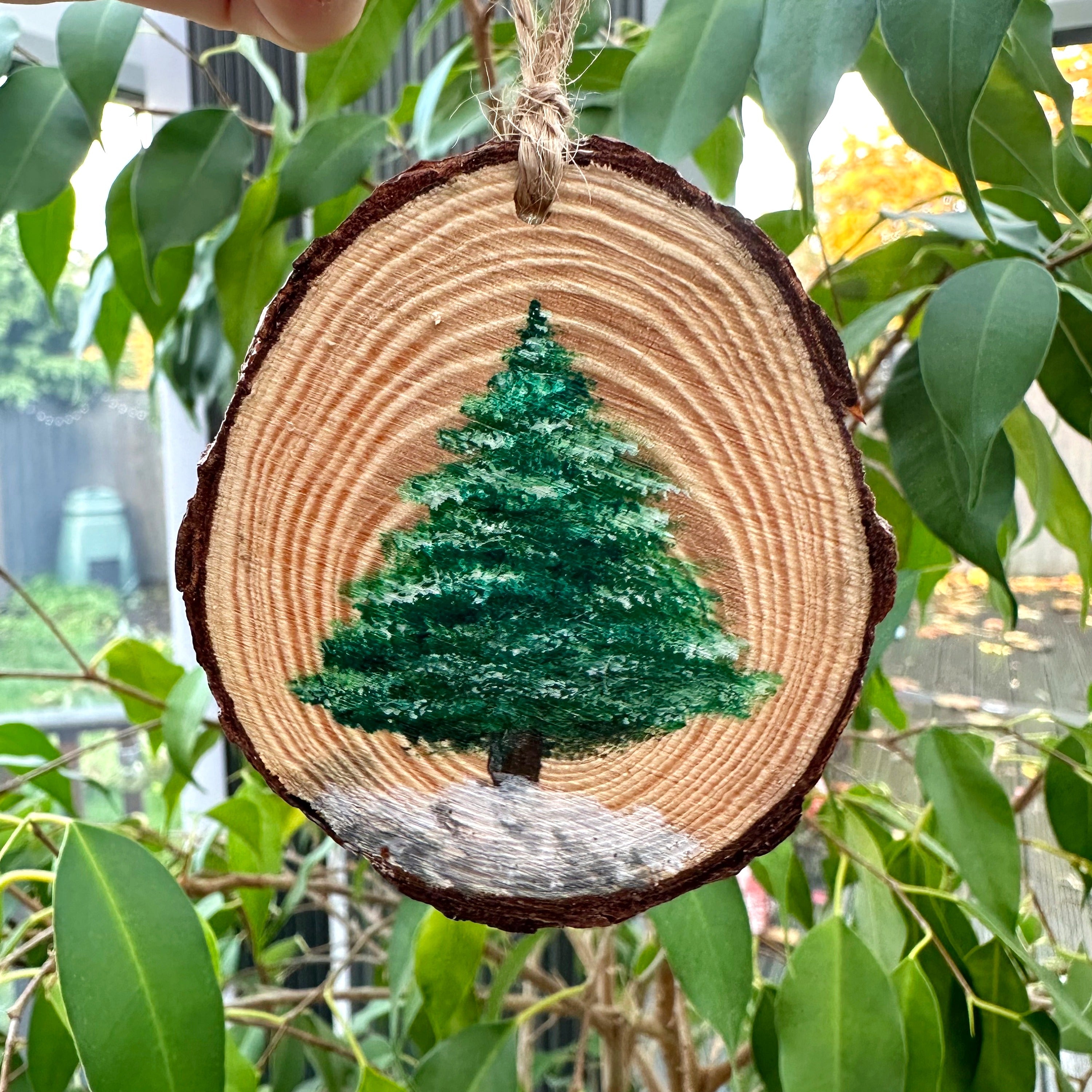Hand Painted Wooden Disk Ornaments image 3