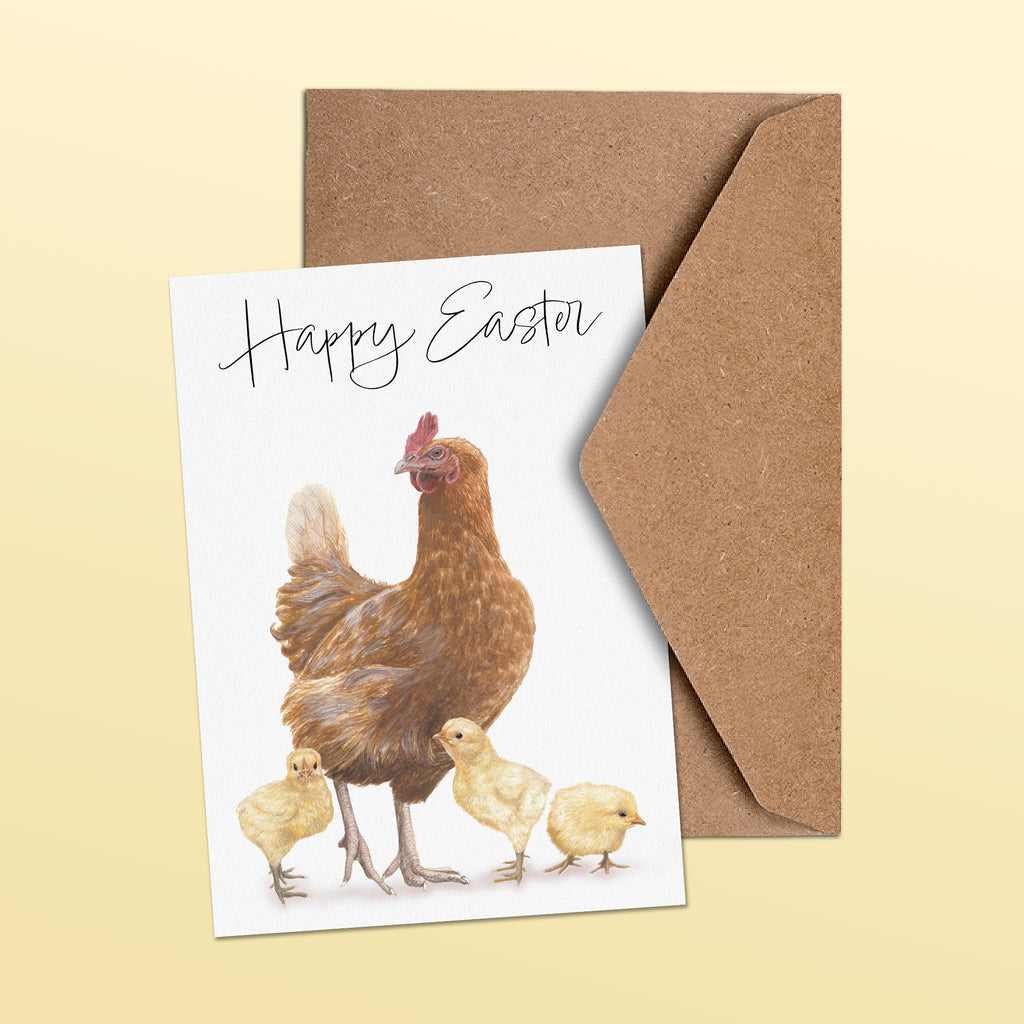 Hen and Her Chicks Easter Greetings Card image 1