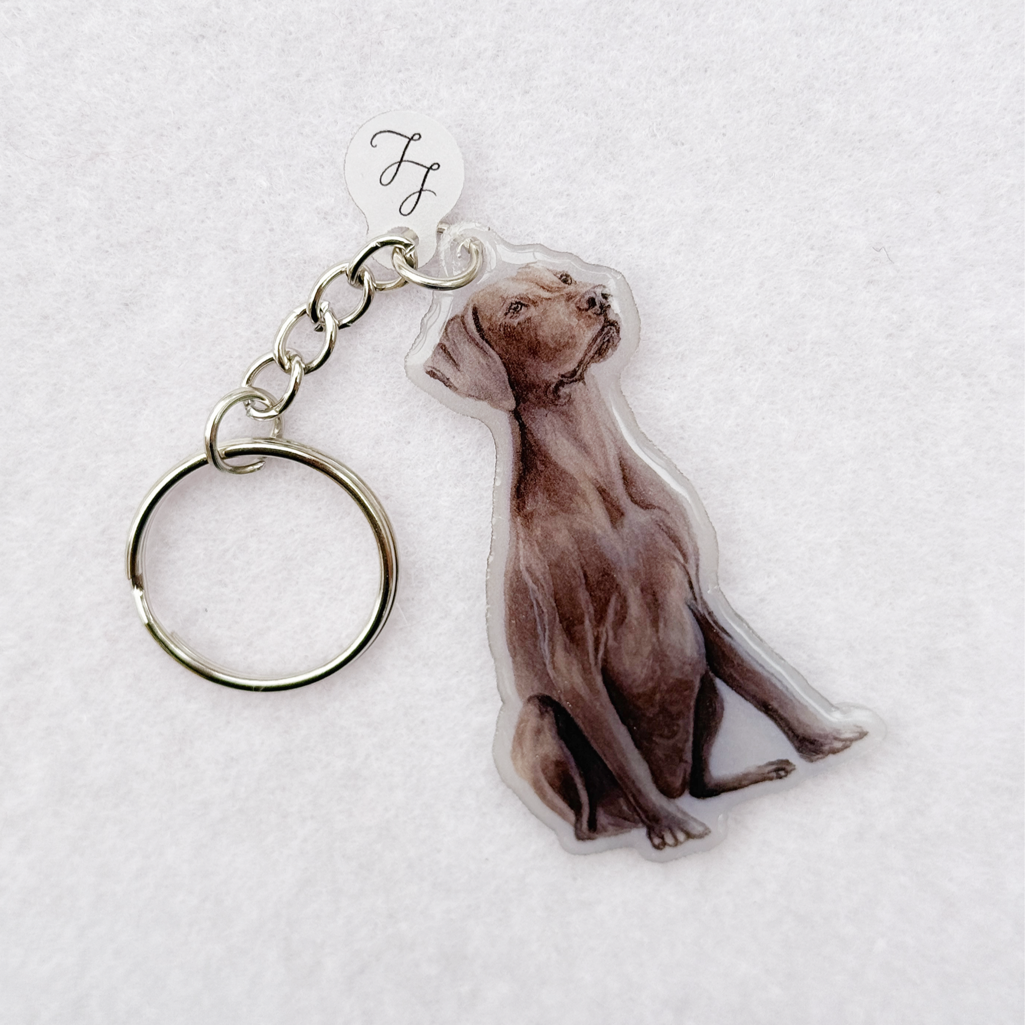 Weimaraner - Handmade Keyring image 0