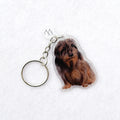 Wire Haired Dachshund - Handmade Keyring image 0