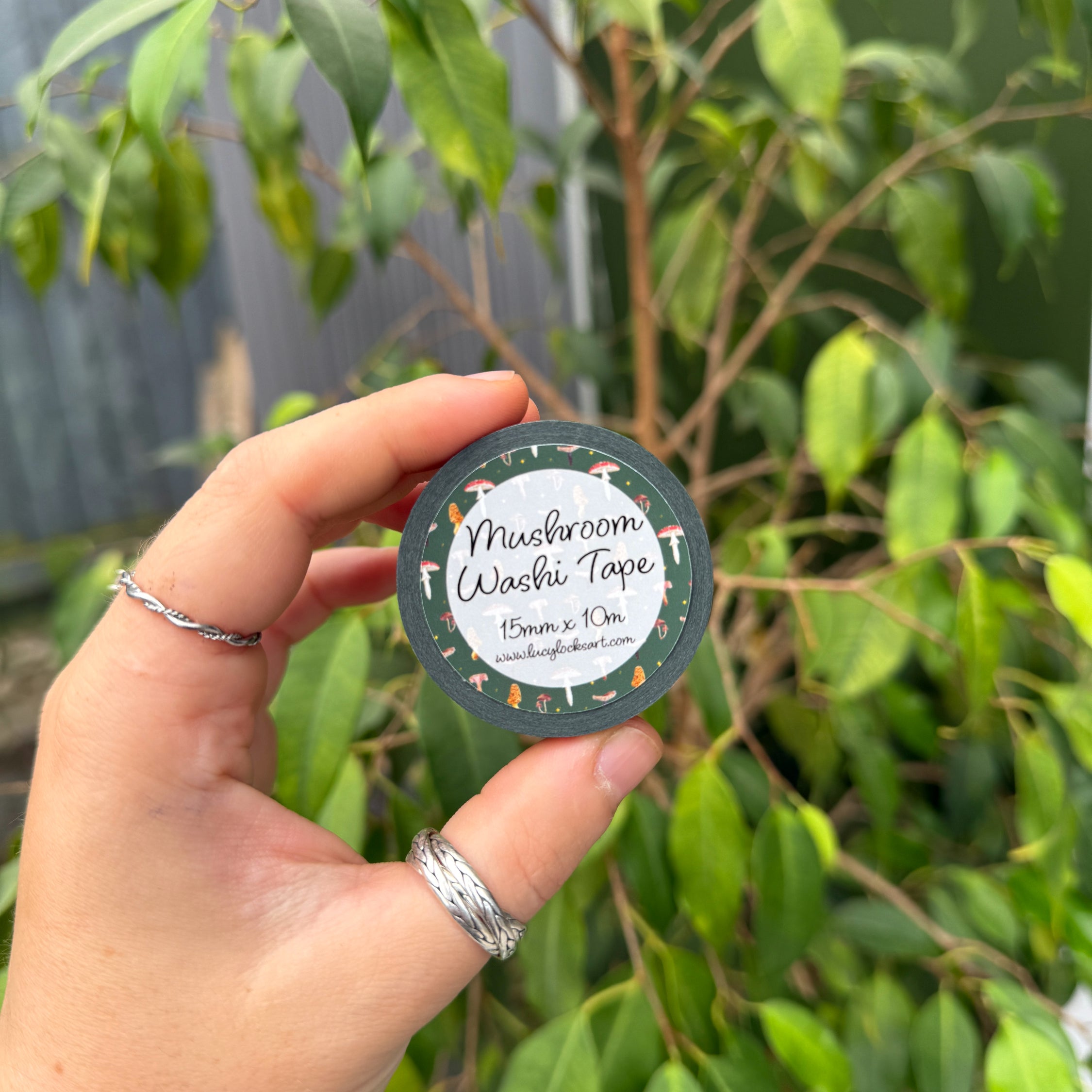 Green Mushroom Washi Tape image 1