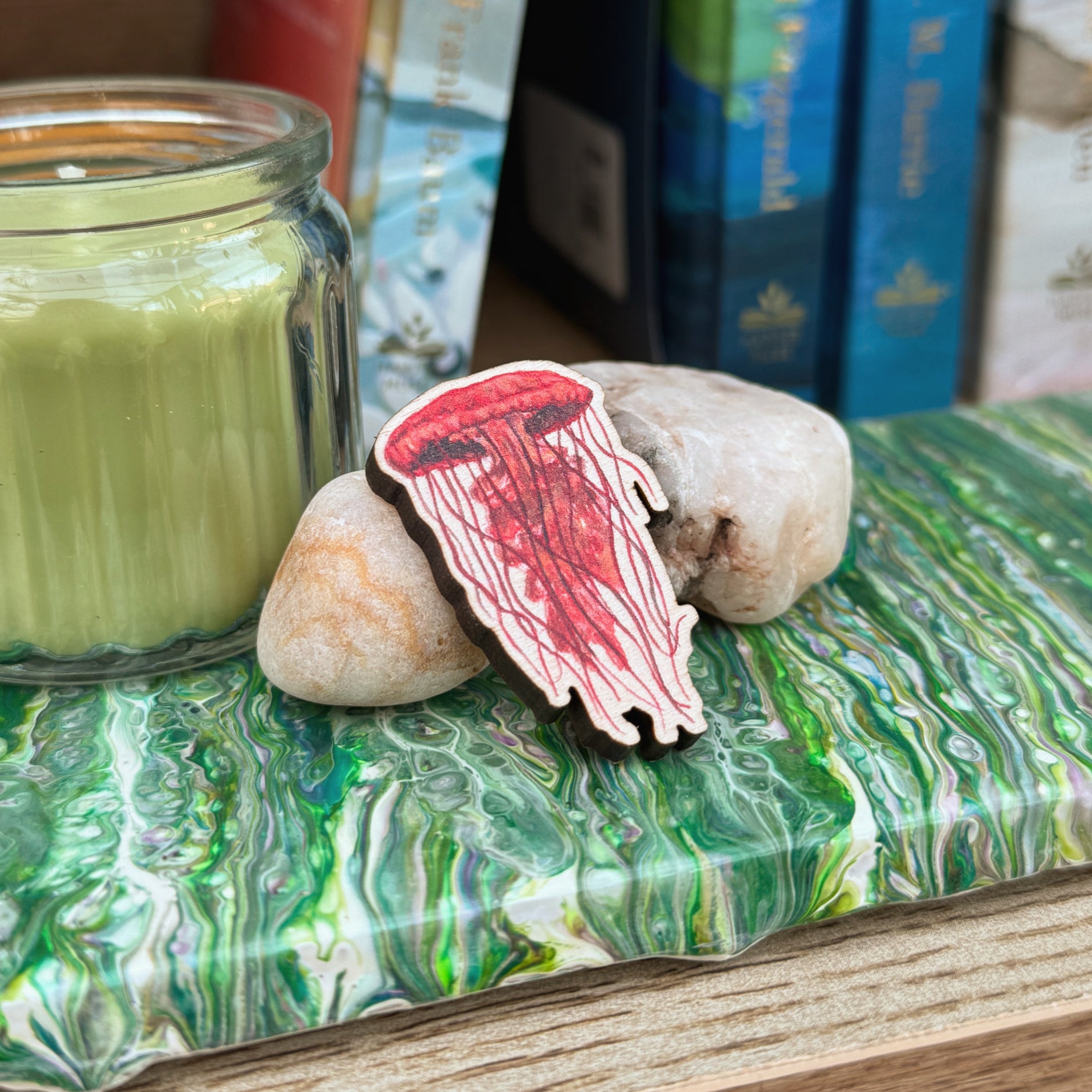 Jellyfish Wooden Pin image 7