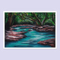 Jungle Cove – A4 Oil Pastel Landscape Art Print image 0