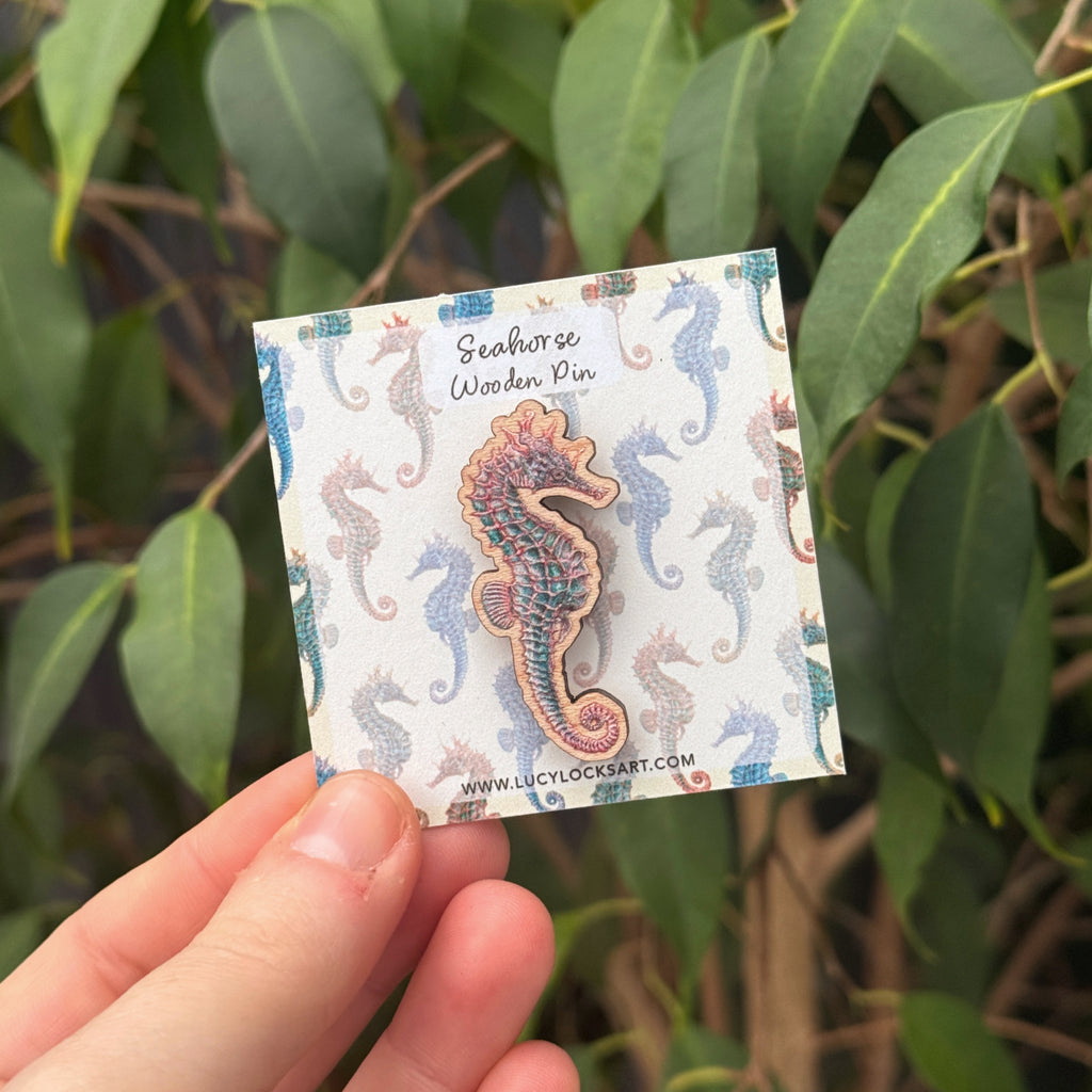 Seahorse Wooden Pin image 1