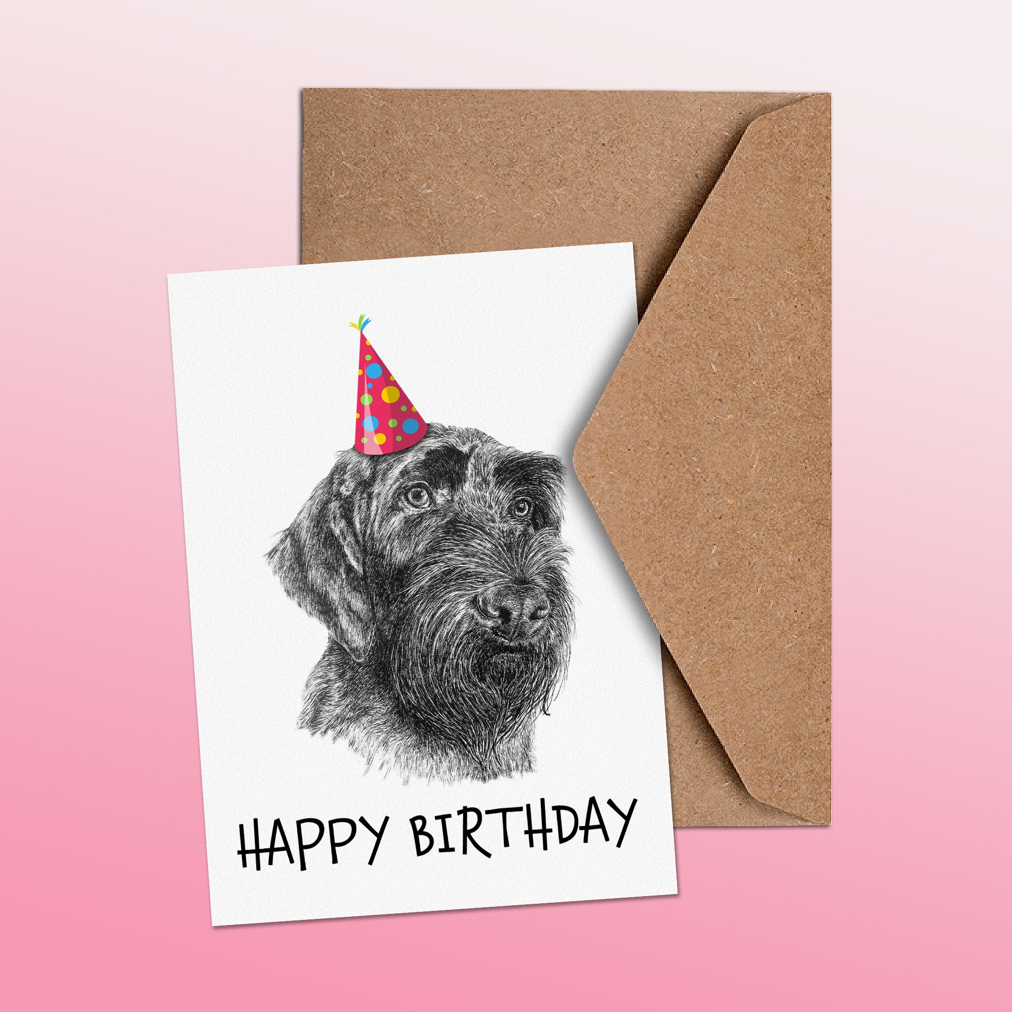 Wirehaired Pointer (#1) Greetings Card image 1