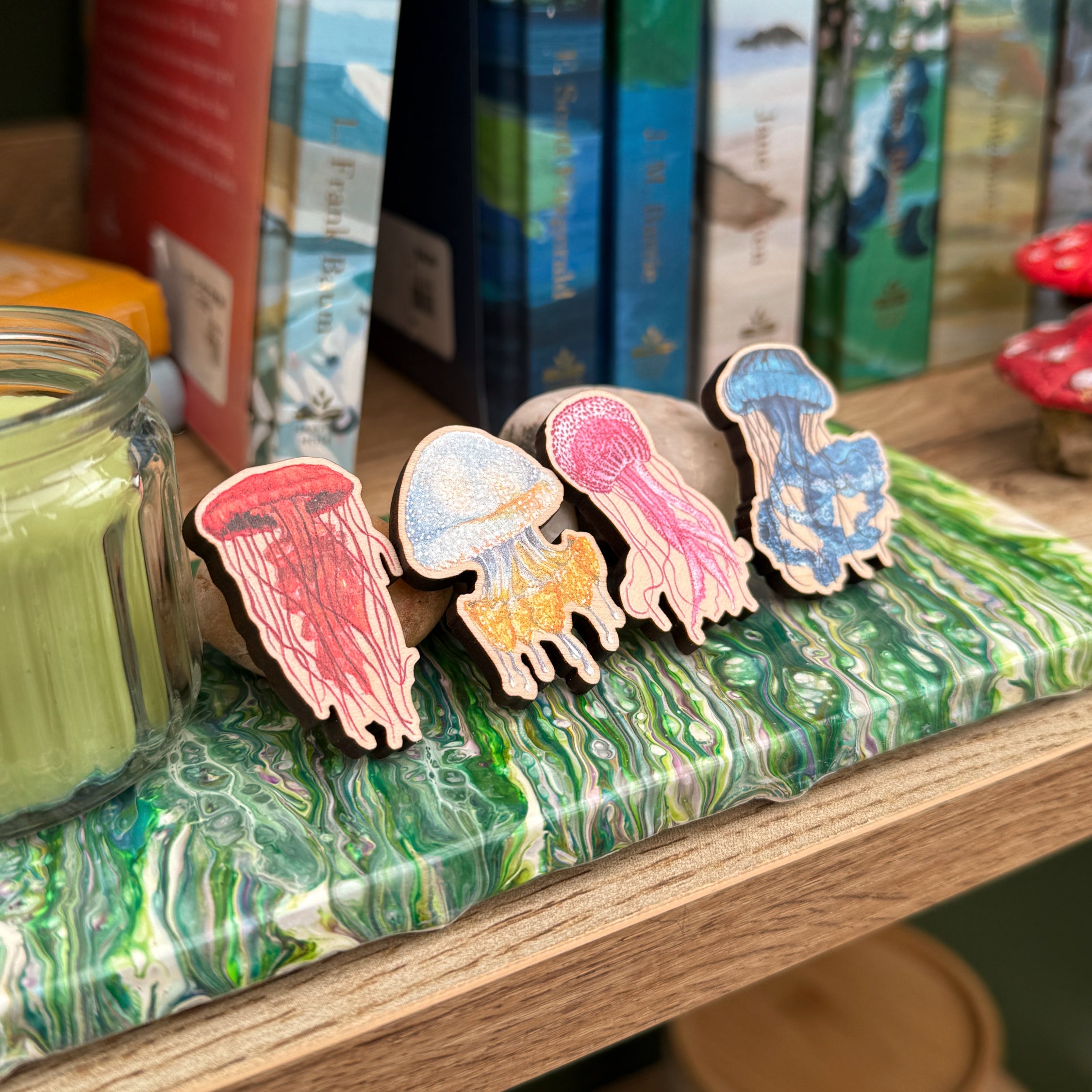 Jellyfish Wooden Pin image 1