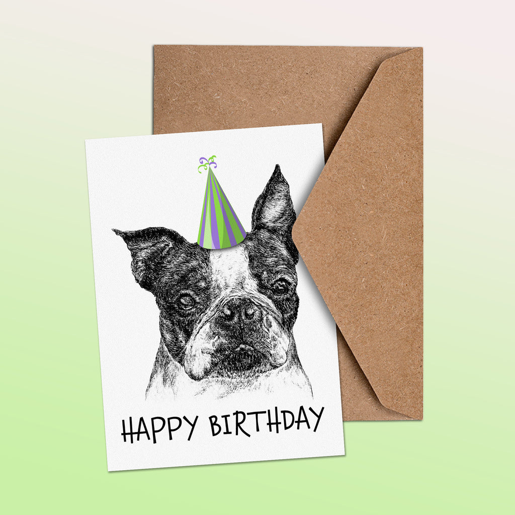 Boston Terrier (#2) Greetings Card image 1