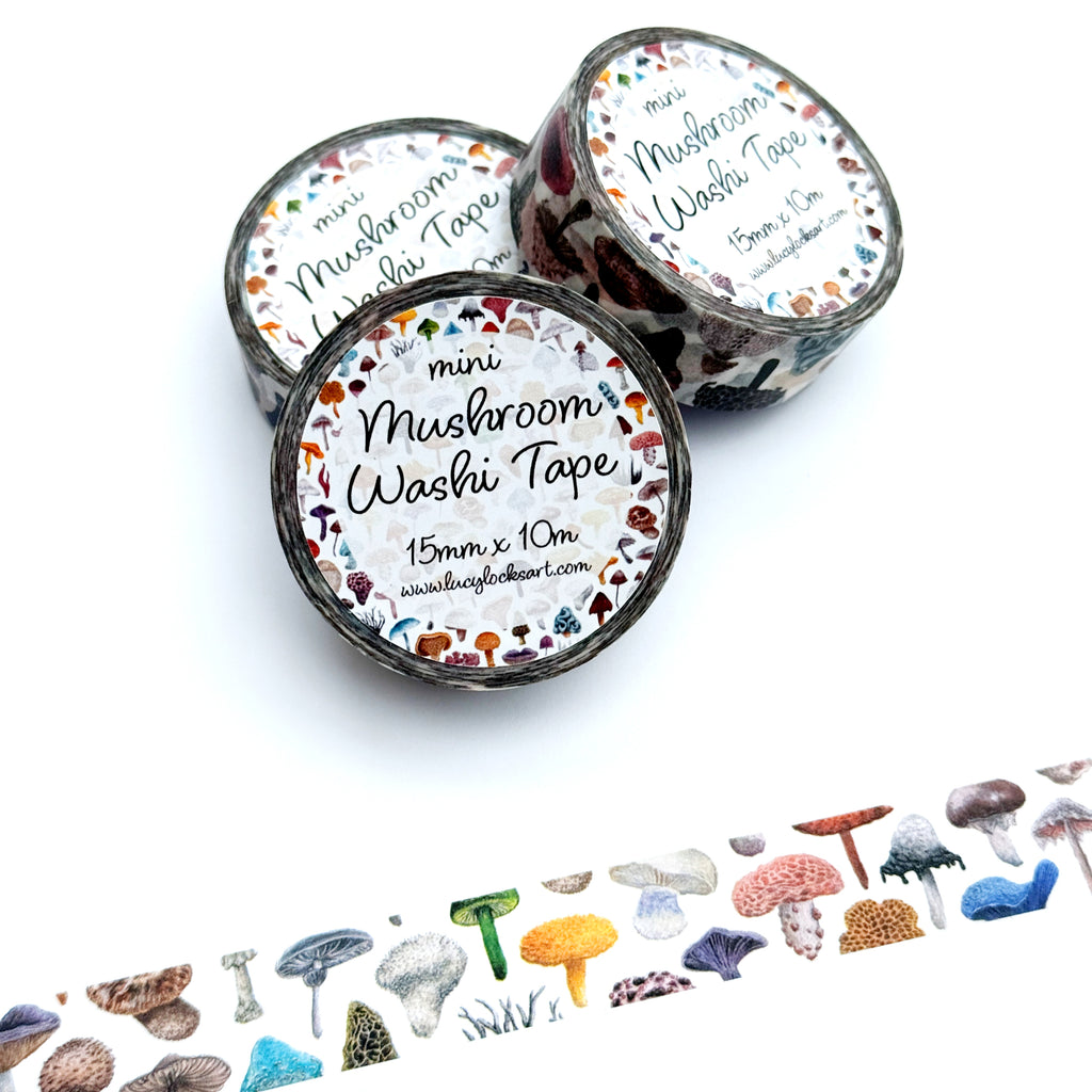 Mini Mushroom Washi Tape image 0