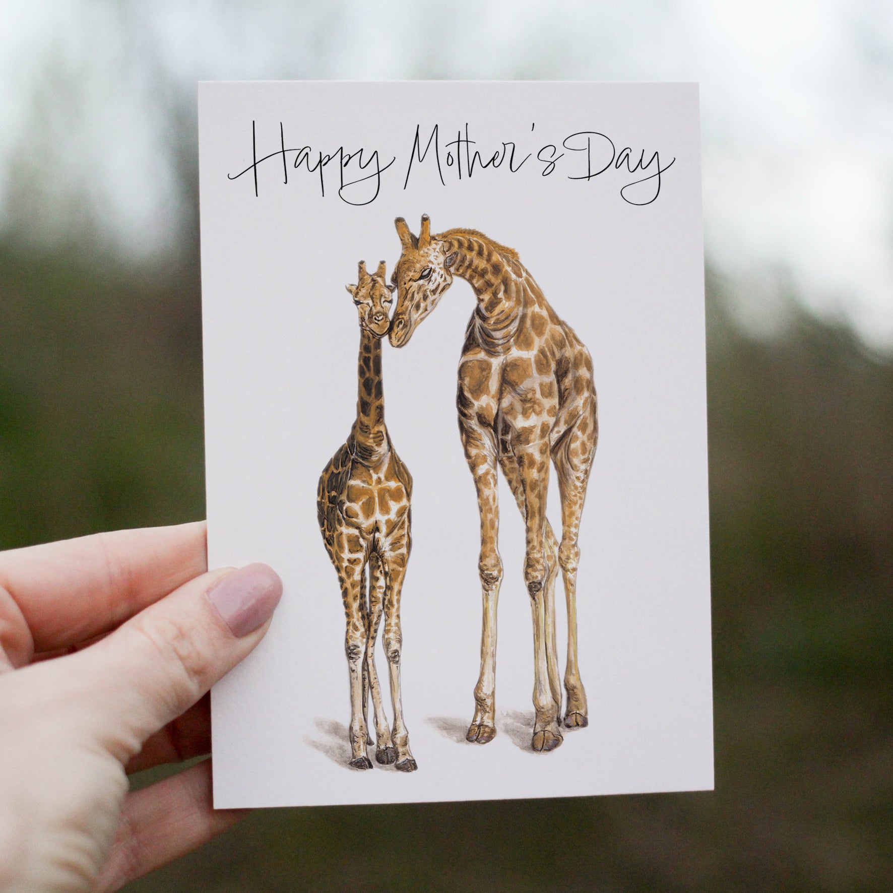 Giraffe Mother's Day Greetings Card image 0