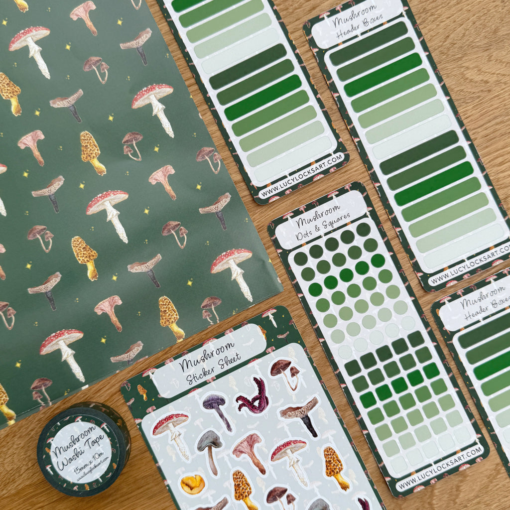 Green Mushroom Journal Bundle image 0