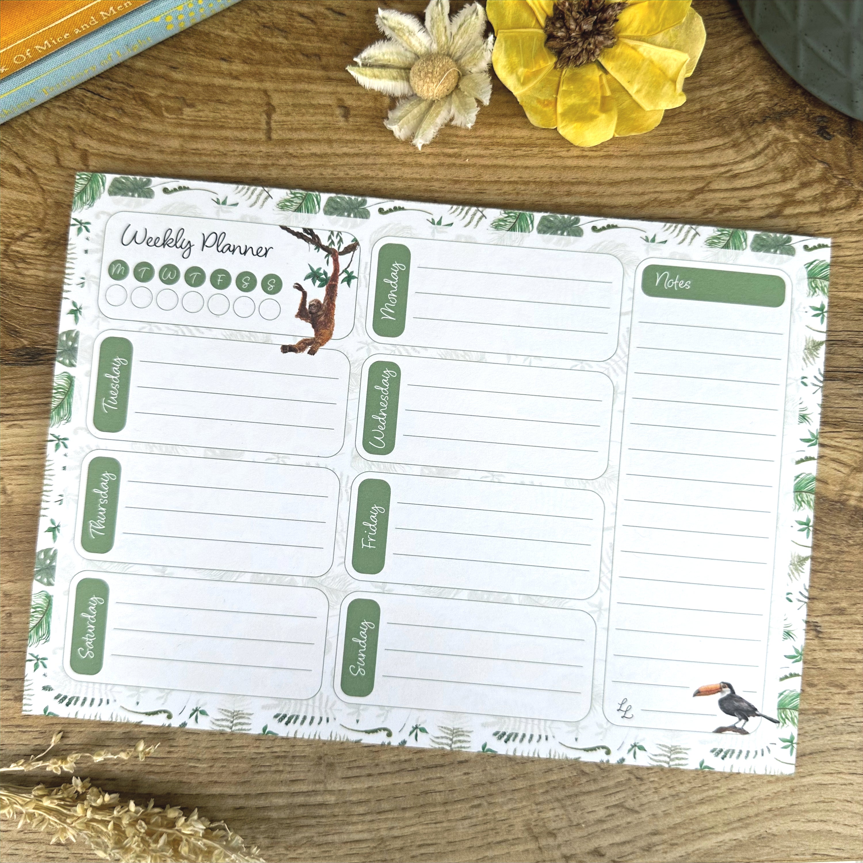 A5 Rainforest Weekly Planner image 0