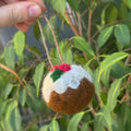 Felted Christmas Pudding Ornaments image 0