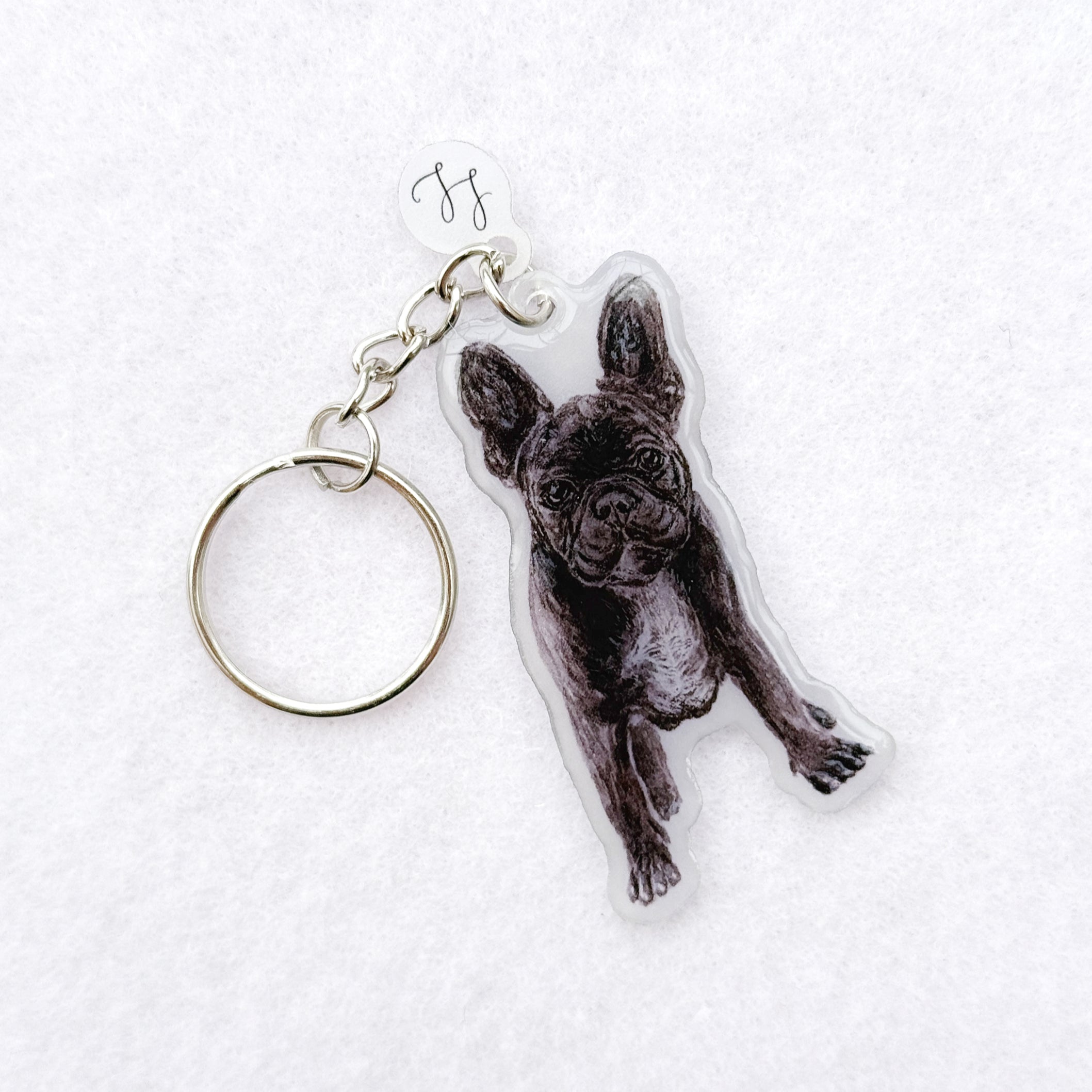 French Bulldog - Handmade Keyring image 0