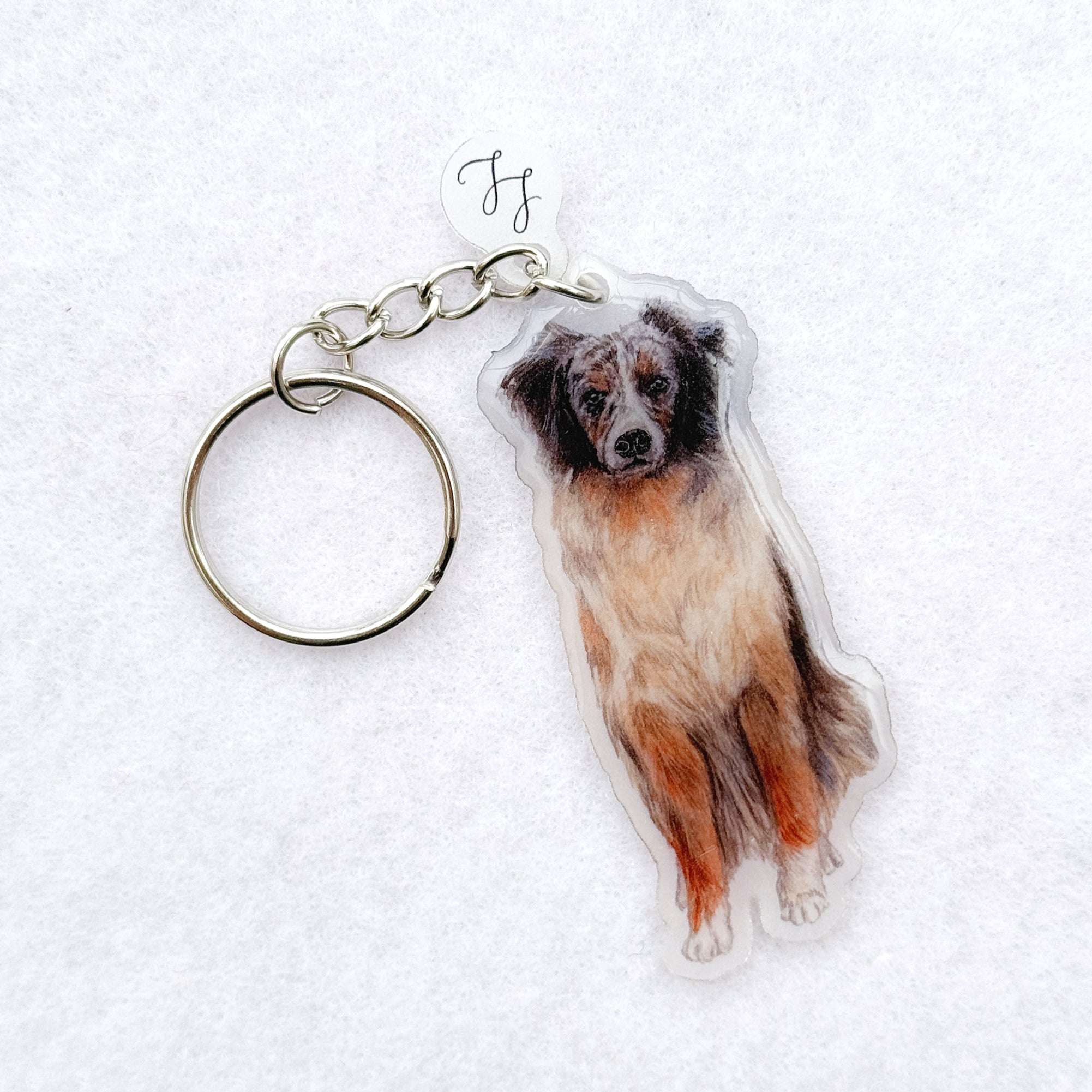 Australian Shepherd - Handmade Keyring image 0