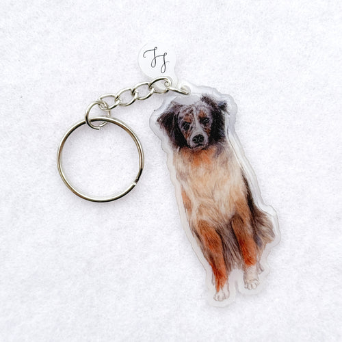 Australian Shepherd - Handmade Keyring image 0