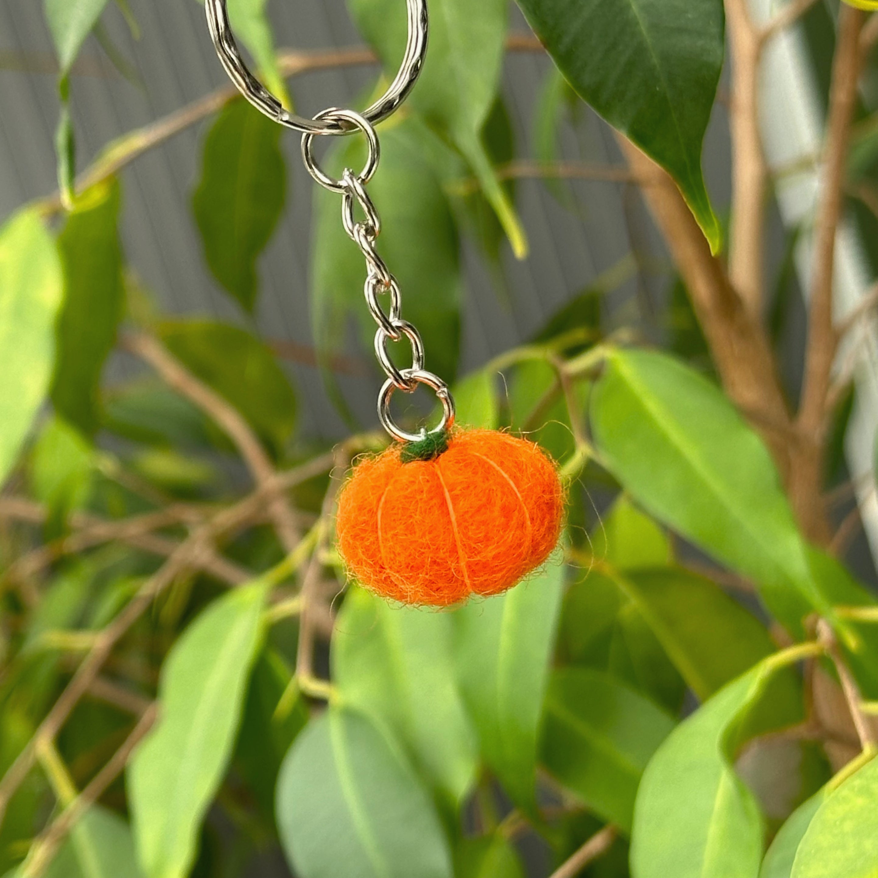 Felted Pumpkin Keyring image 1