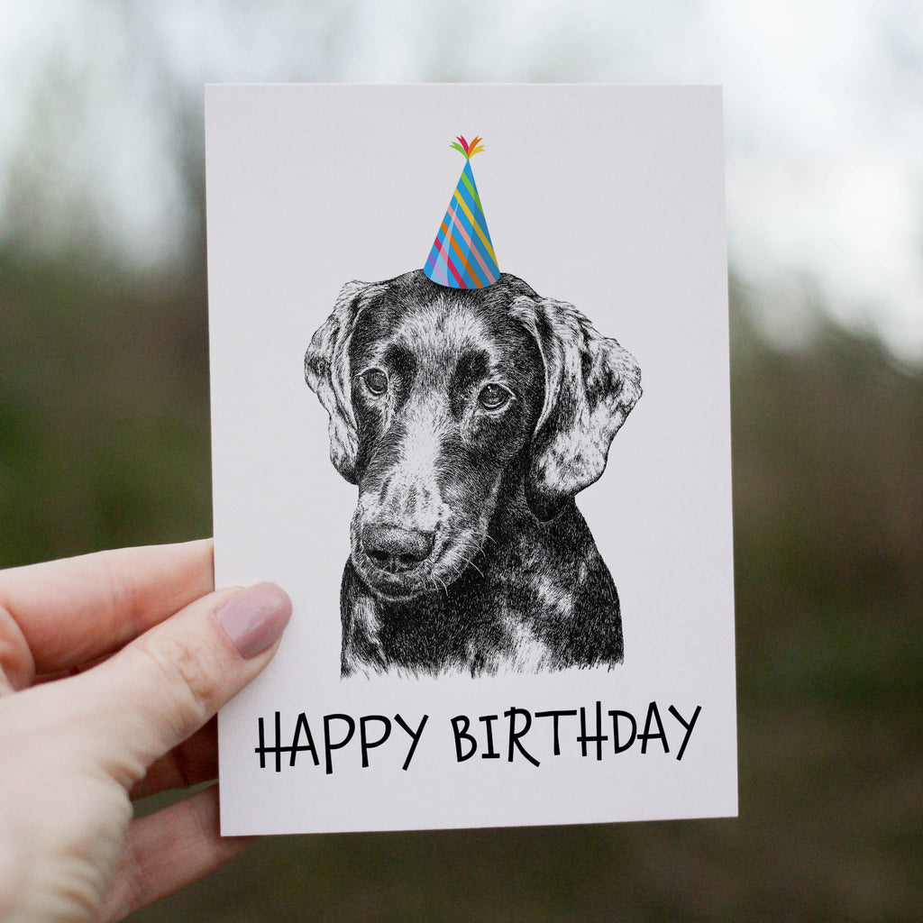 Miniature Dachshund (#1) Greetings Card image 0