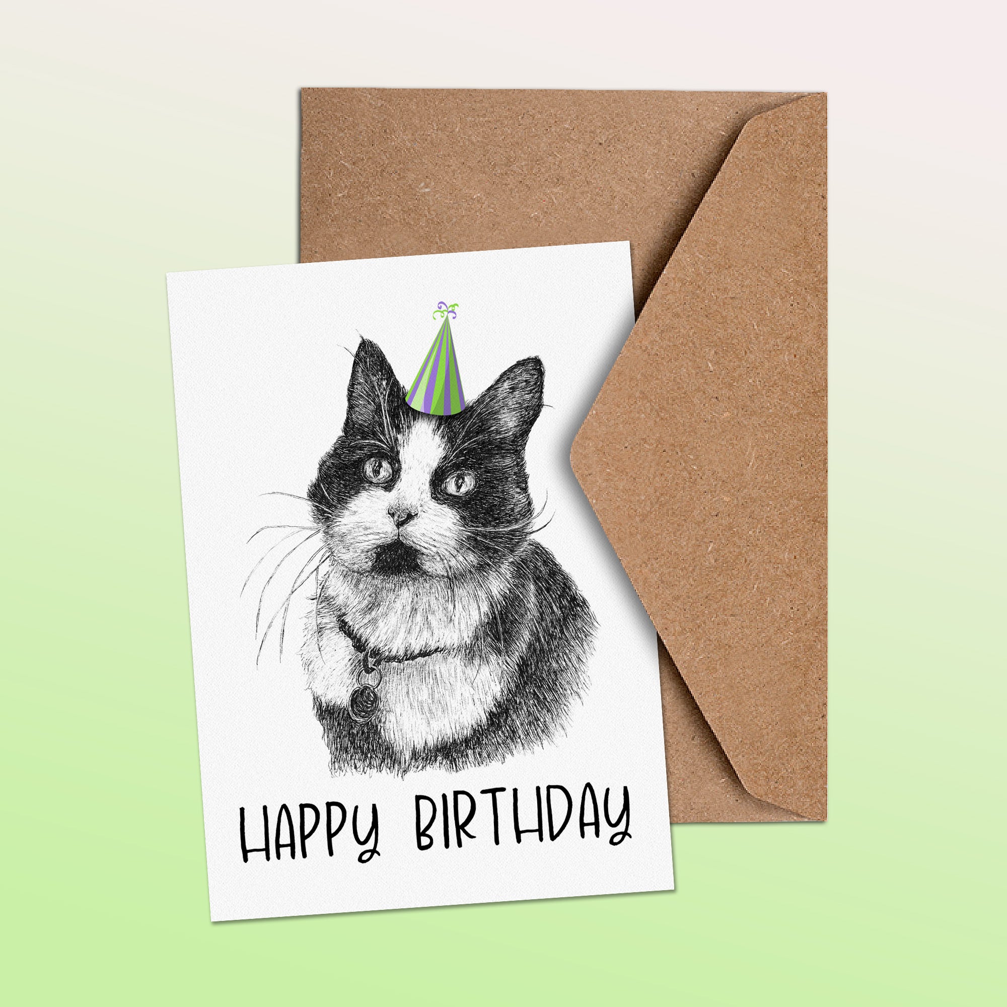 Cat (#2) Greetings Card image 1