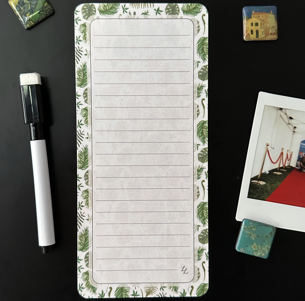 Rainforest Leaves - Magnetic Dry Erase List image 0