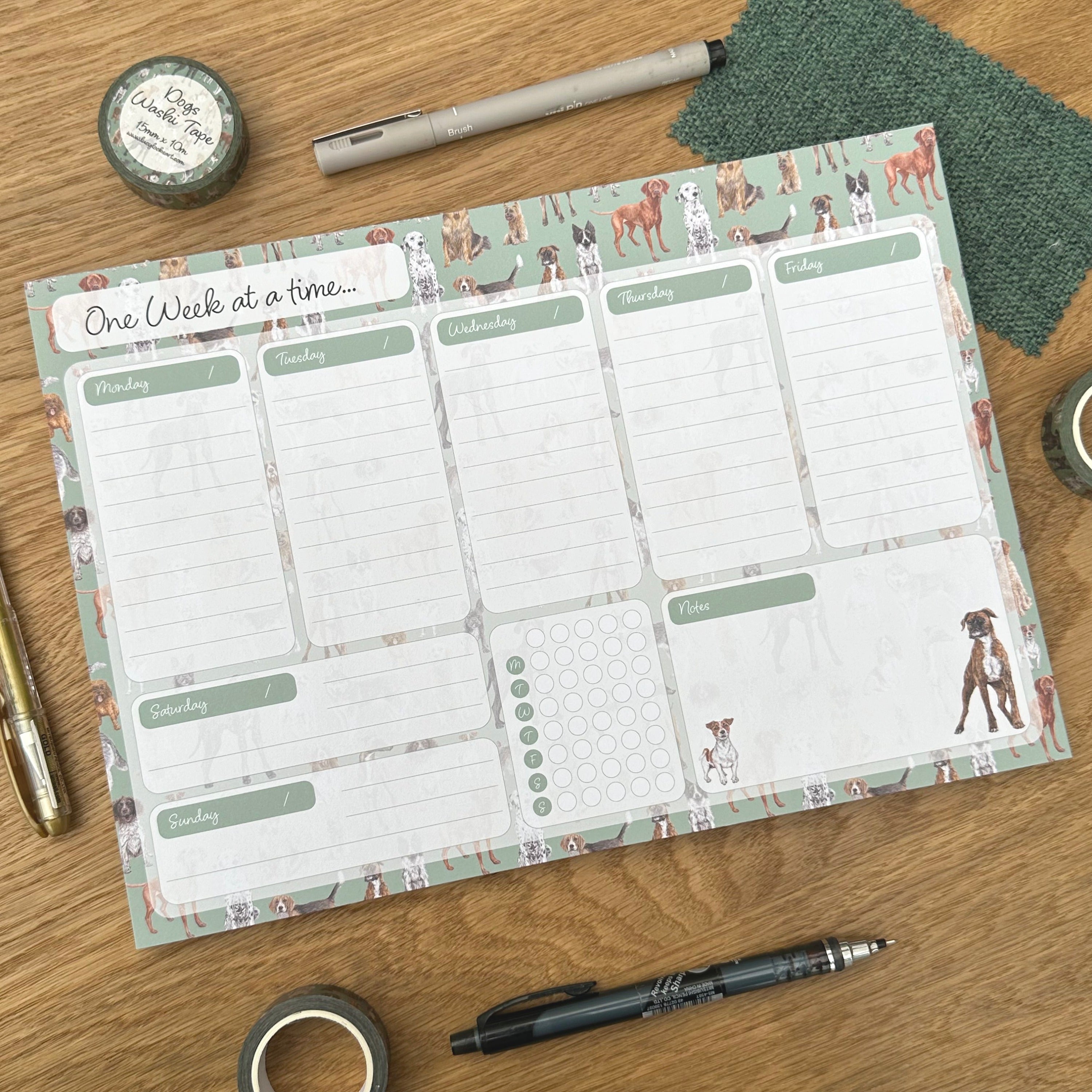 A4 Dogs Weekly Planner image 1