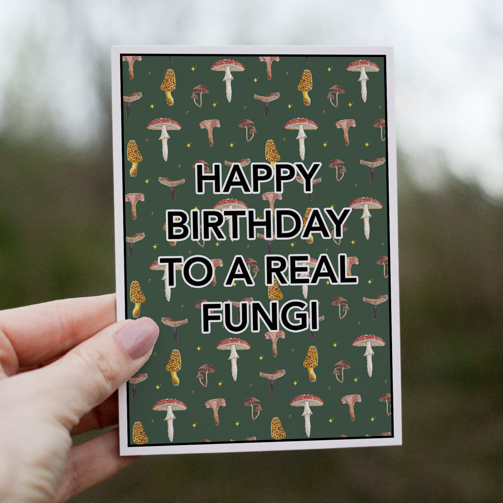 Happy Birthday to a Fungi Greetings Card image 0