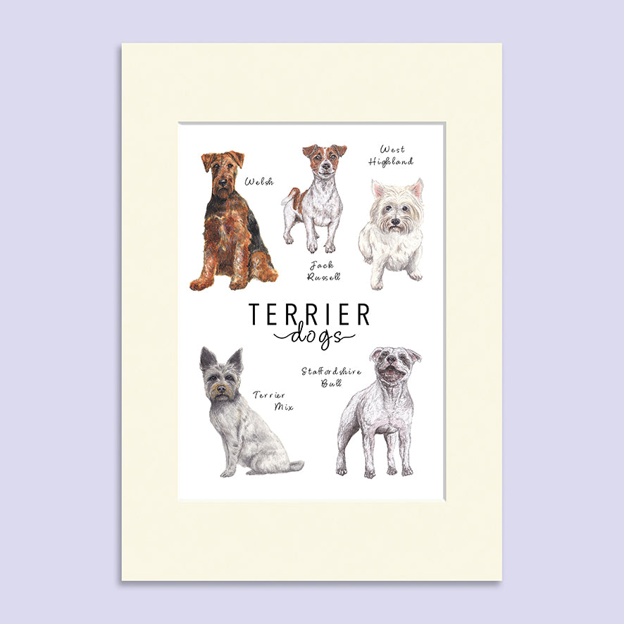 Terrier Dogs A5 Print