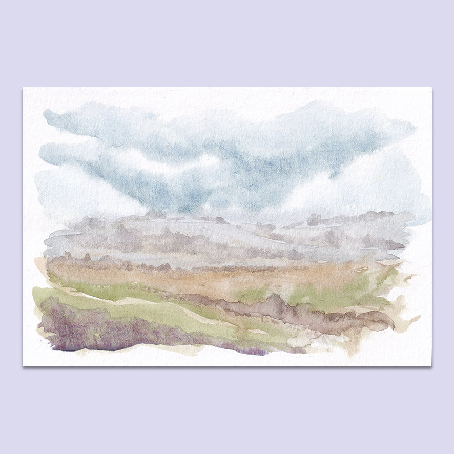 Bridestones Moor #2 - A6 Original Watercolour Artwork