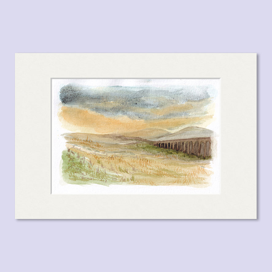Calder Valley Viaduct #1 - A6 Original Watercolour Artwork