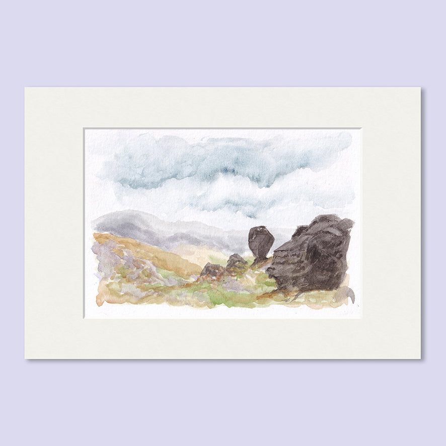 The Great Bridestones - A6 Original Watercolour Artwork