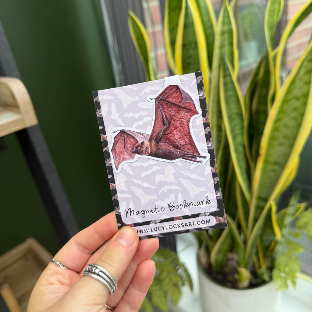 Flying Fox Bat Magnetic Bookmark - B Grade