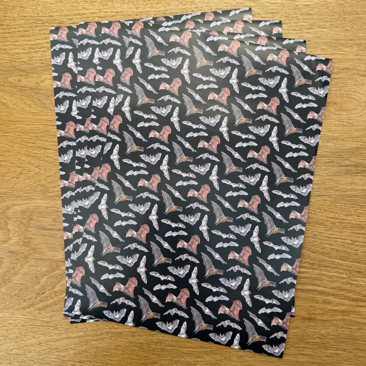 Bat A4 Patterned Paper - Set of 4