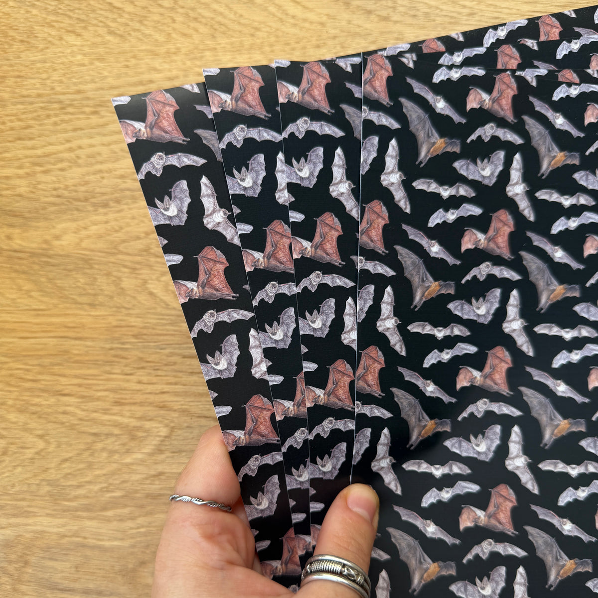 Bat A4 Patterned Paper - Set of 4