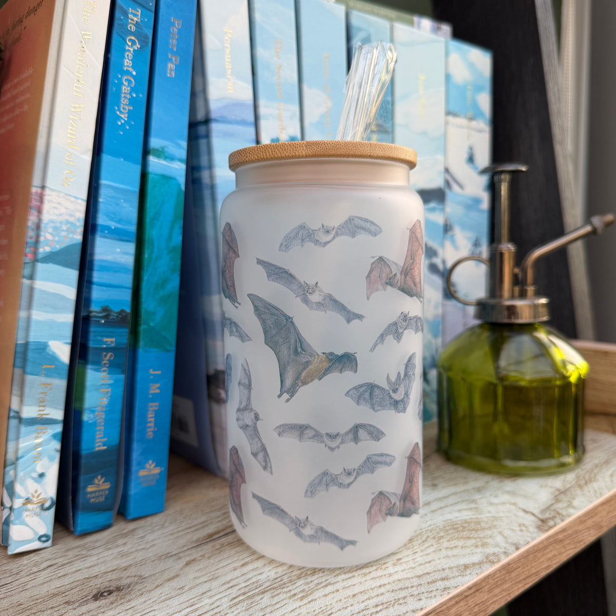 Bat 16oz Glass Tumbler