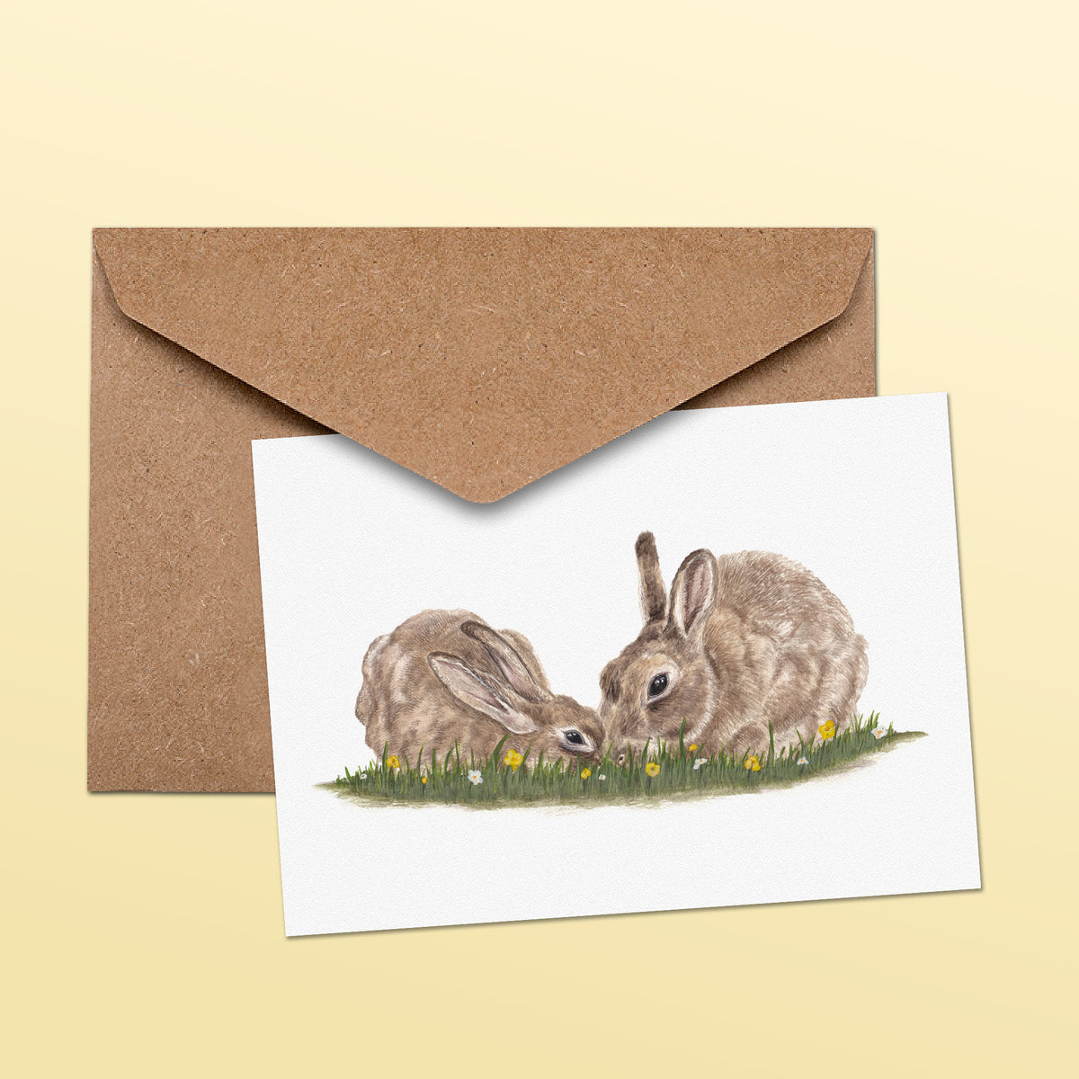 Easter Bunnies Greetings Card