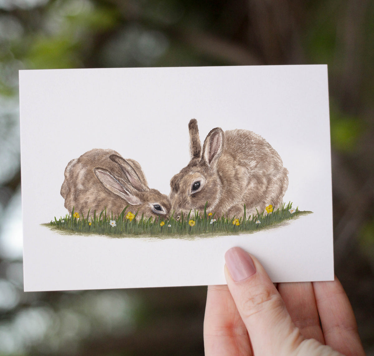 Easter Bunnies Greetings Card