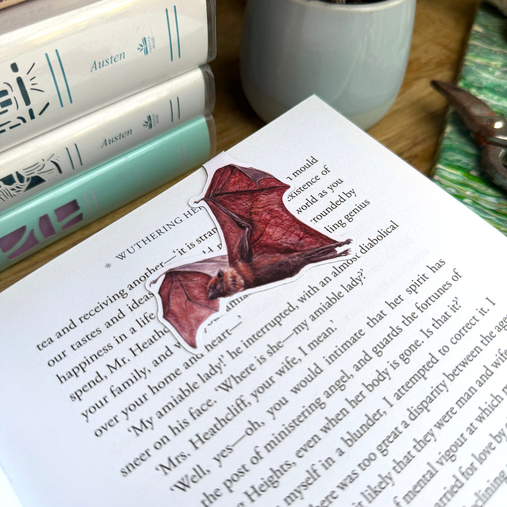 Flying Fox Bat Magnetic Bookmark - B Grade