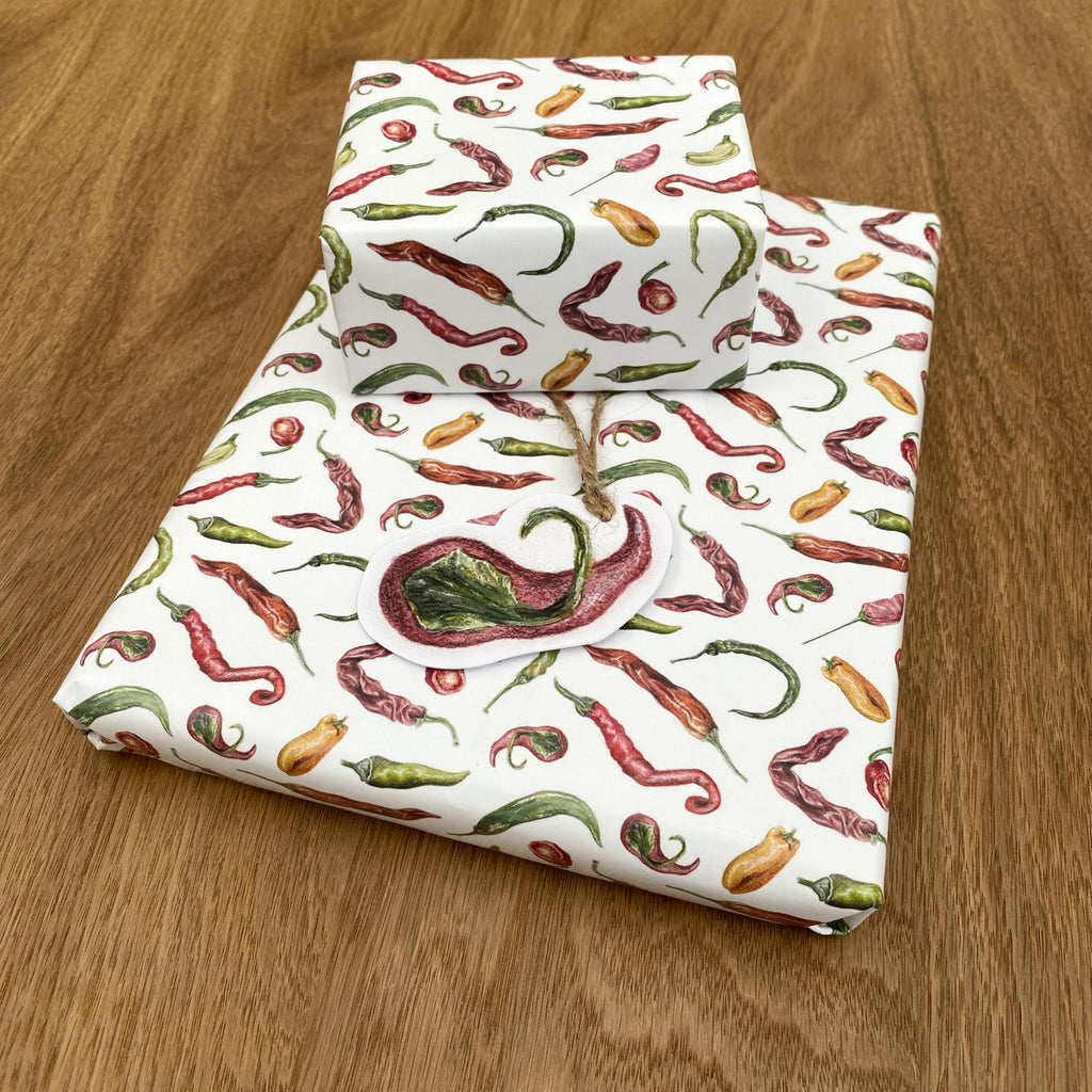 Chillies Gift Wrap and Tag - Discontinued (A2)