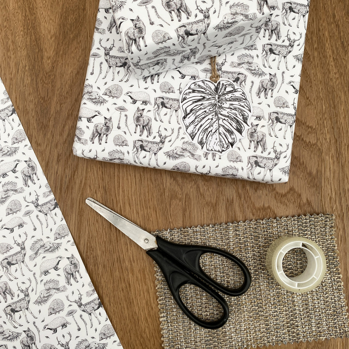 Woodland Gift Wrap and Tag - Discontinued (A2)