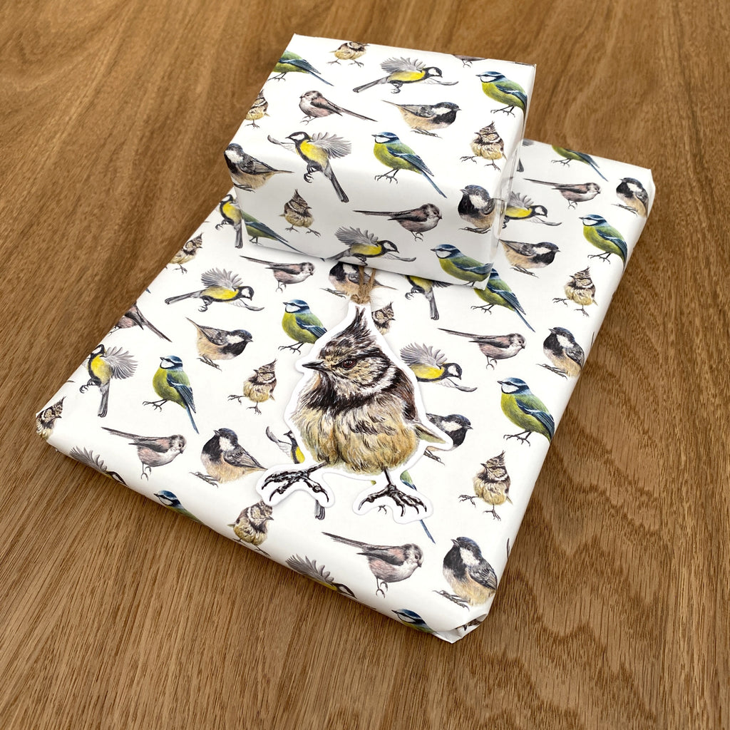 Garden Tits Gift Wrap and Tag - Discontinued (A2)